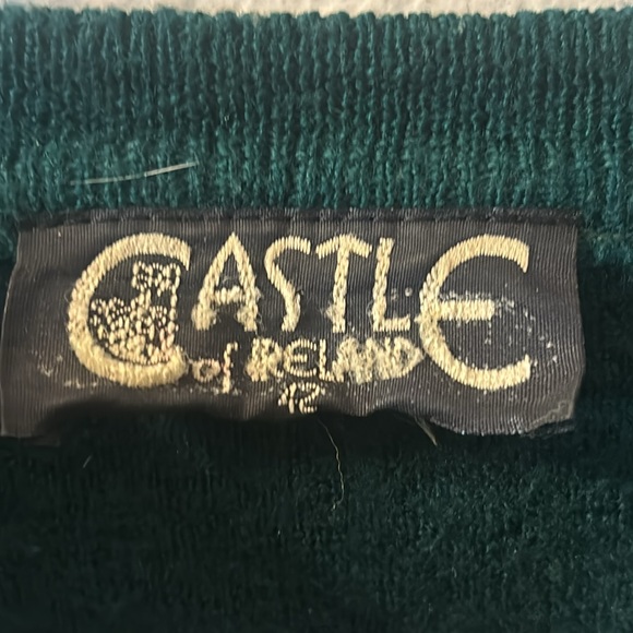 Castle of Ireland green button down cardigan size 42(medium) - Picture 3 of 5
